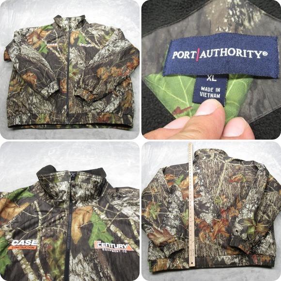 Mossy Oak Jacket Mens XL Green Camo Water Resistant Insulated Break Up CASE Logo